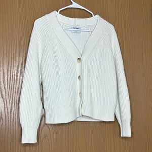 Old Navy Women's White Button-Up Cardigan